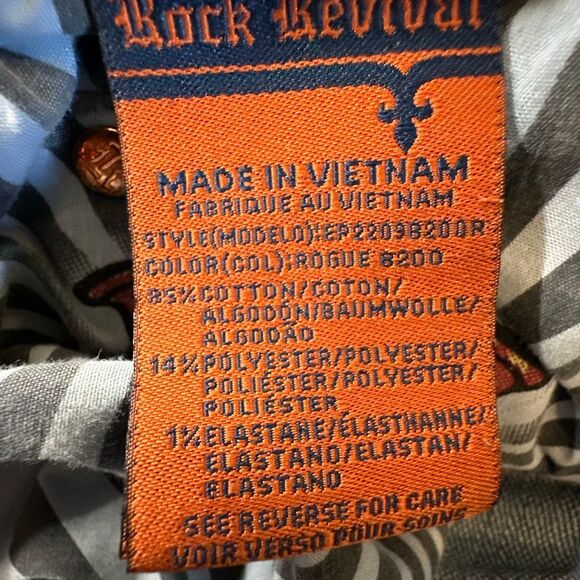 Rock Revival Jeans Mens 34 Blue Rogue Boot Embellished Denim Stretch - Picture 14 of 15